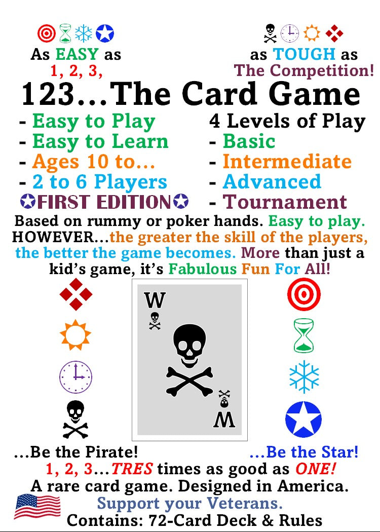 1,2,3 The Card Game - First Edition (Deck Only)