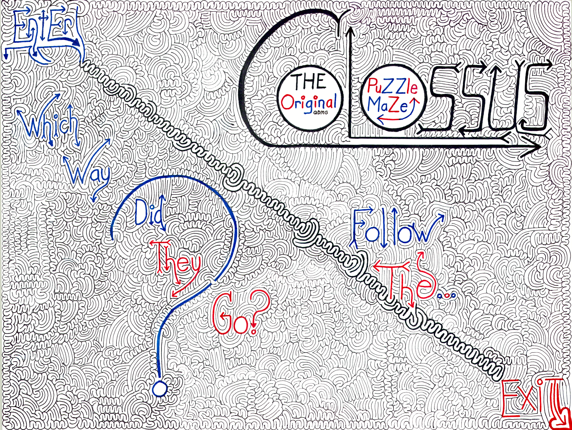 The Puzzle-Maze Challenger Series - Two-Sided Dry Erase Poster - Colossus and No Way!